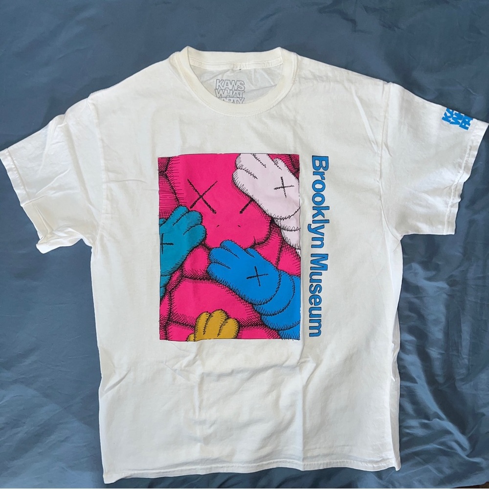 Kaws Brooklyn Museum Urge White/Magenta T-Shirt Size Large